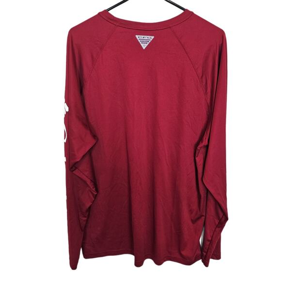 Columbia Shirt Men Fishing Shirt Men Long Sleeve Shirt Columbia PFG Shirt Red - Picture 6 of 7